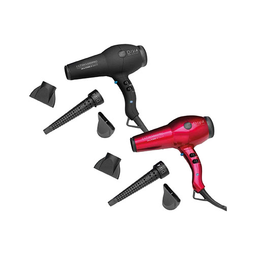 Diva Ultima 5000 PRO Dryer - Black / Red