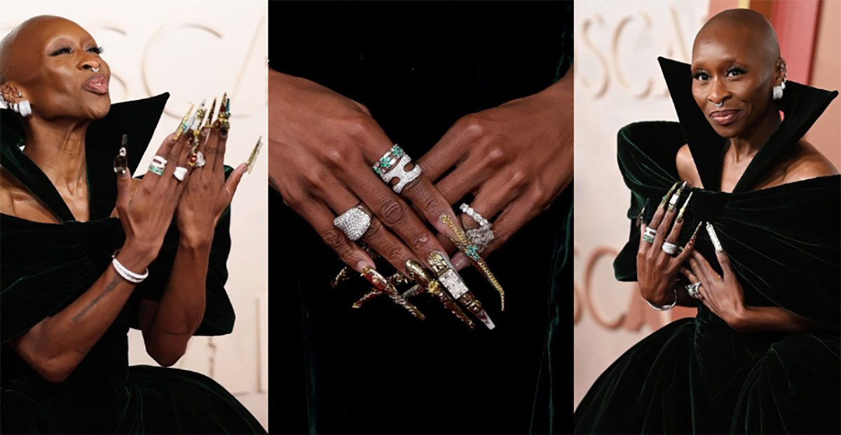 Cynthia Erivo's Oscar Nails