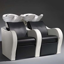 Salon Ambience Luxury Double Wash Unit with Leg Rest